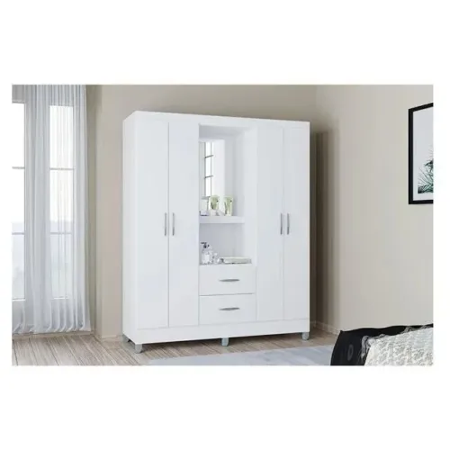 Guarda Roupa 4 Portas 2 Gavetas com Espelho Novo Fazemos entrega