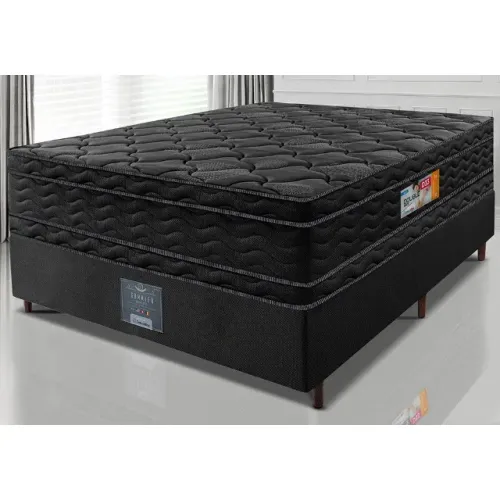 Cama Box Casal + Colchão espuma D33 dupla face