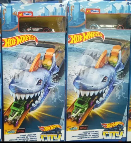 Hot Wheels City - Lançador de Tubarão - Brinquedo Infantil