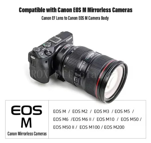 ADAPTADOR Viltrox de EF-M para EF-EOS canon lente