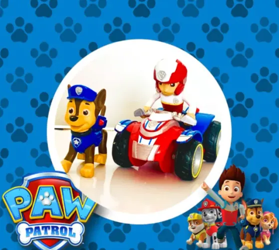 Quadriciclo Patrulha Canina + Chase + Ryder Sunny Paw Patrol miniatura boneco Marshall Sky