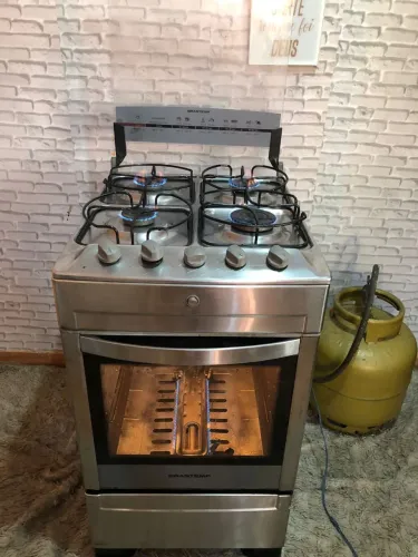 Fogão Brastemp inox automático