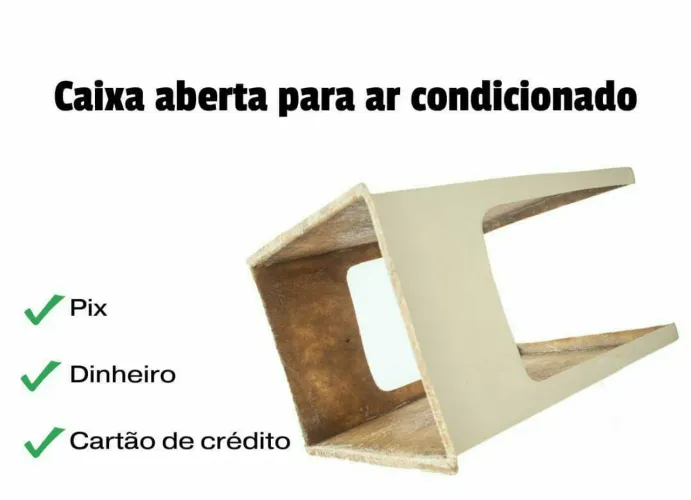 Caixa aberta, de fibra de vidro