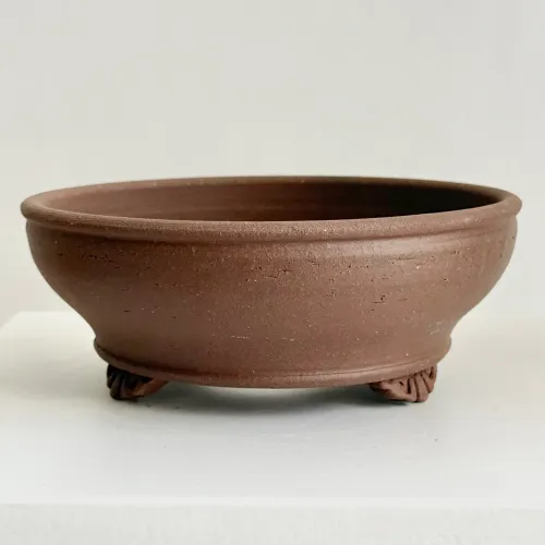 Vaso Bonsai Redondo Cerâmica Pés de Nuvem 