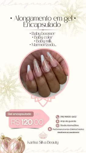 Alongamento em gel / Banho de gel