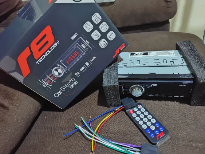 Som Automotivo R8 1000BT Bluetooth USB SD MP3 FM
