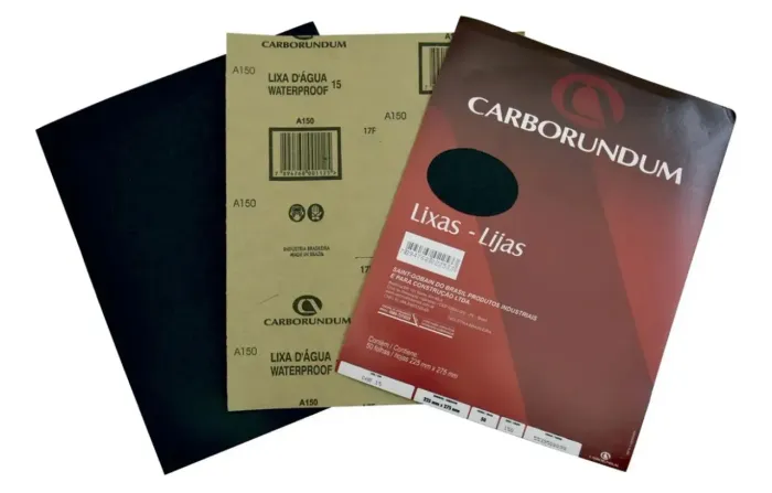 Lixa d?água 100 carborundum pacote com 50 folhas