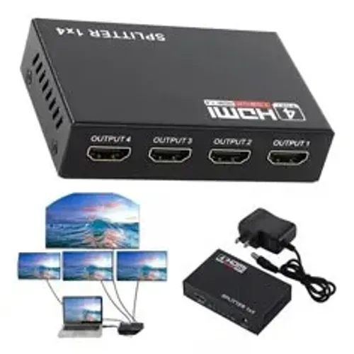 Divisor Hdmi Splitter Com 1 Entrada 4 Saidas 1x4 Hd 3d    2178     d611