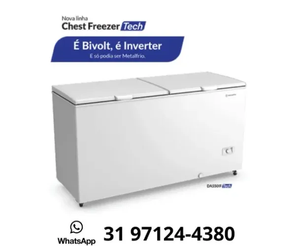 Freezer Metalfrio Tampa Cega Bivolt 540L Novo