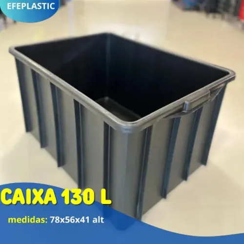Caixa plástica 130 litros Organizadora fechada