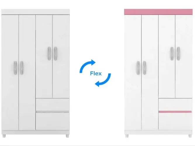 Guarda Roupa 4 Portas 2 Gavetas Novo Varios Modelos