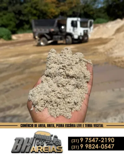 Areia lavada média,fina e grossa 