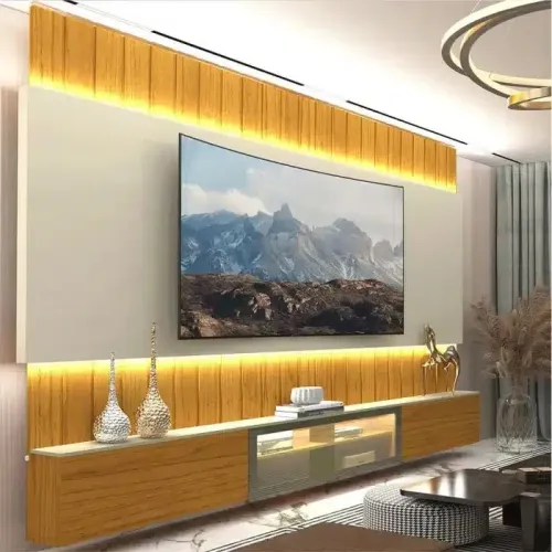 HOME SOBERANO 2.30 - 100% MDF C/ 3 PTS BASCULANTES E LED - TV ATÉ 75 Stok