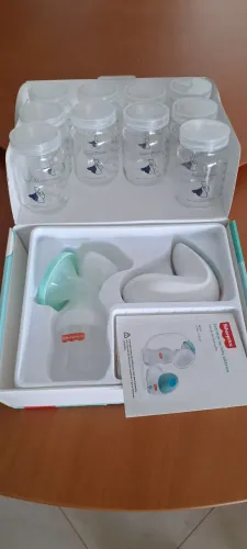 Extrator de Leite Elétrico Fisher-Price + 10 potes de vidro de 200ml