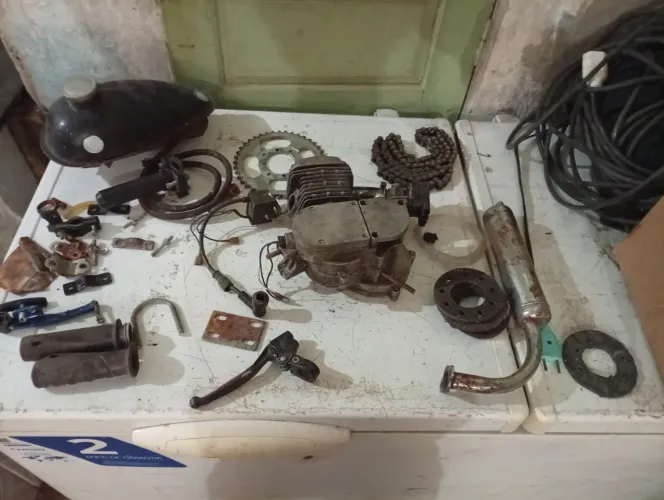 Motor para bike motorizada 80cc. Peças e acessórios completo 