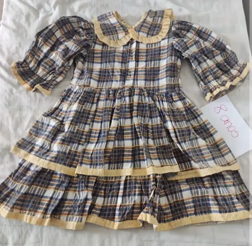 Vestido Infantil Xadrez Tamanho 8 Anos