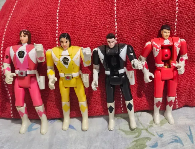 Figura ação articulada Power Rangers - Edição gira cabeça item super raro para fãs heróis