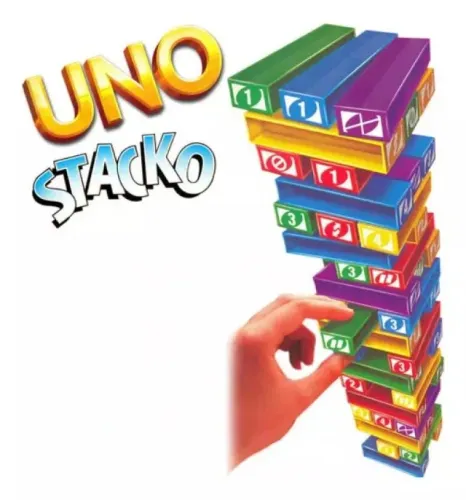 Jogo De Tabuleiro Uno Stacko -mini Torre De 45 Blocos