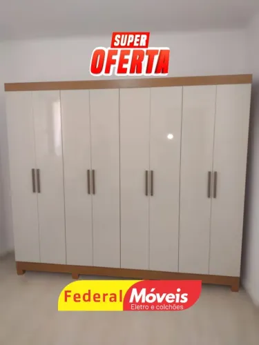 GUARDA ROUPA DE CASAL 100% MDF 8 PORTAS 4 GAVETAS (NOS CHAME NO WHATSAPP)
