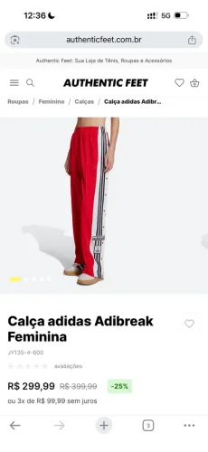 Calça adidas nova original na etiqueta