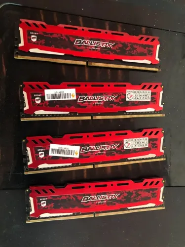 Memória RAM Crucial Ballisticx Sport 4Gb cada