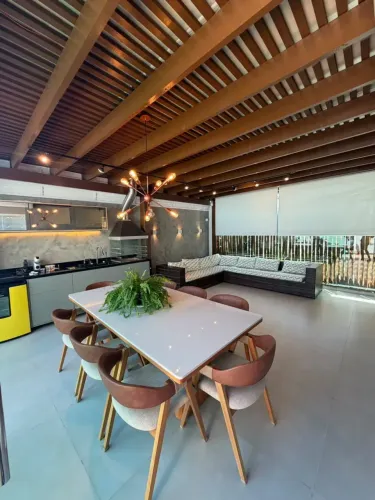 Casa stella maris condominio fechada 4/4 sendo 1 suíte | climatizada | espaço gourmet priv