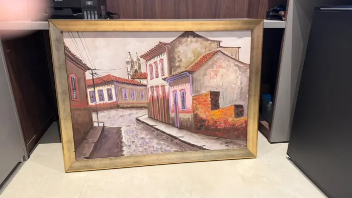 Tela decorativa - Casario Colonial | Arte Brasileira