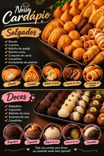 Salgados e doces 