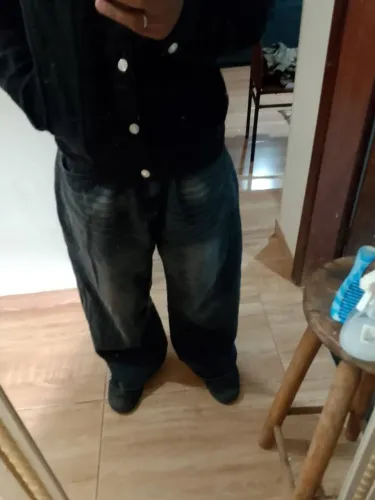 Calça jeans preta streetwear