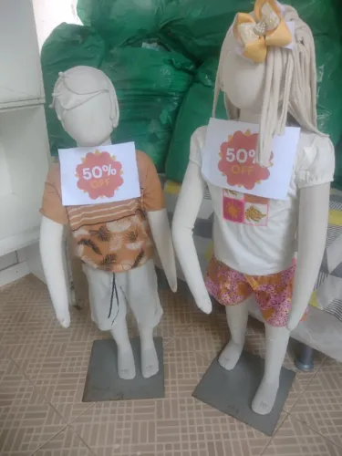 Manequim articulado flexivel pano Menino 4 anos menina 8 anos