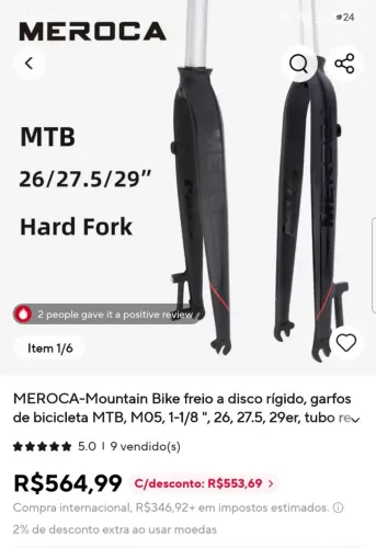 Garfo Meroca super leve