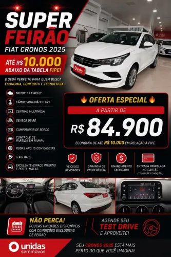 Fiat Cronos Drive 1.3 8V Flex Aut. 2025