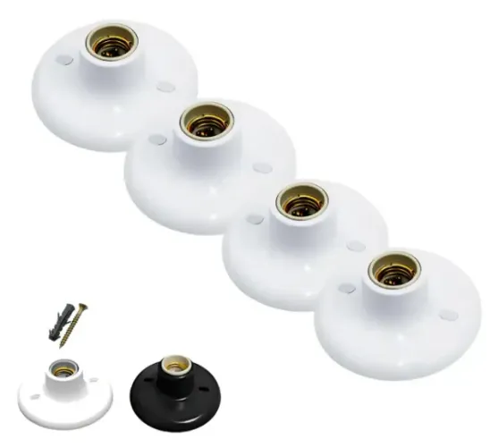 Kit 3 Plafon Plafonier Bocal Comum E27 110/220 Branco