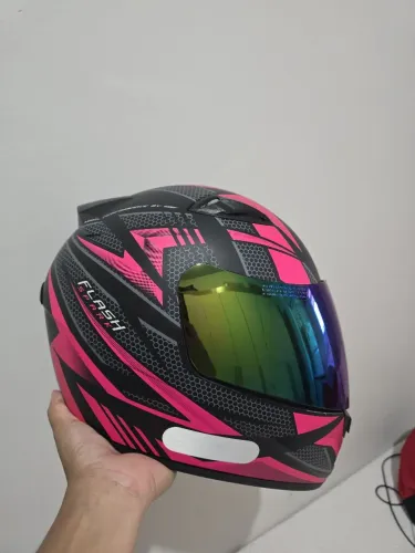 Capacete EBF New Spark Flash Rosa M 58
