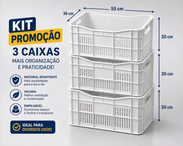 Caixa hortifruti Branca