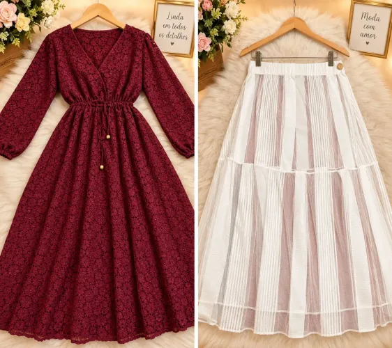 Lote de roupas para brechó ou uso.