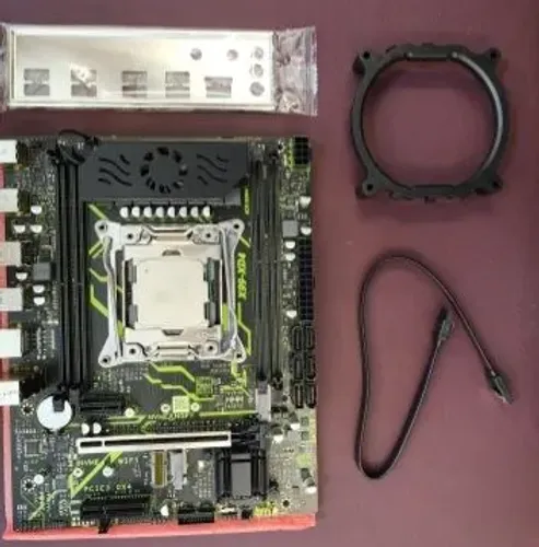 Kit placa mae SZSJKJ+ processador E5-2680 V4 +Módulo TPM2.0 +beep +3g de pasta térmica.