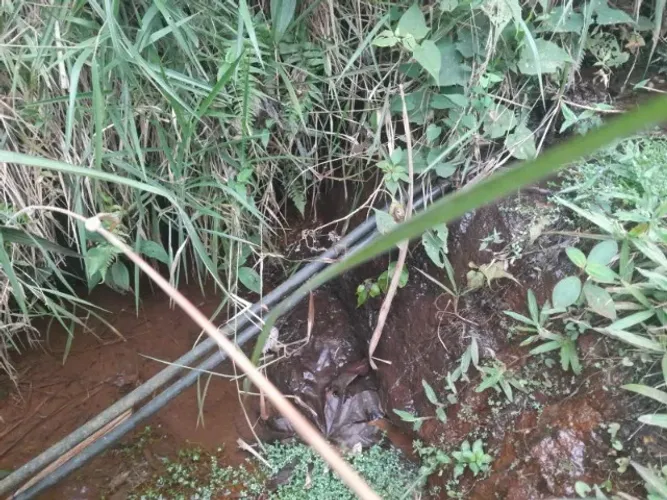 15 mil metros com riacho de água