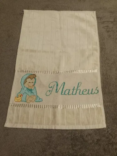 Toalha de Rosto Infantil _ Personalizada _ Tamanho 30 x 45 cm
