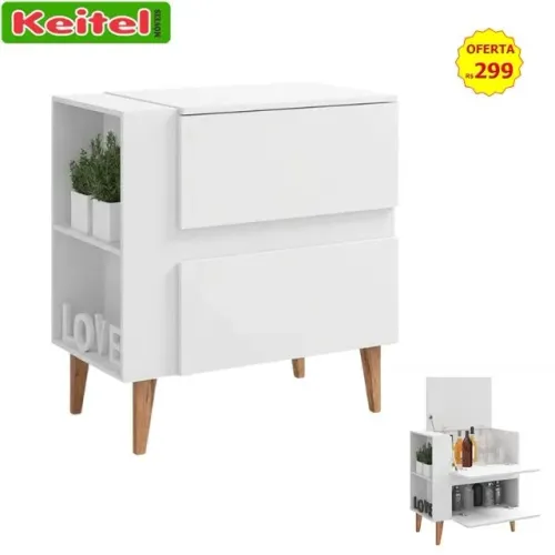 Balcão Multiuso Bar Drink Basculante / Multiuso Cor Branco - 1001