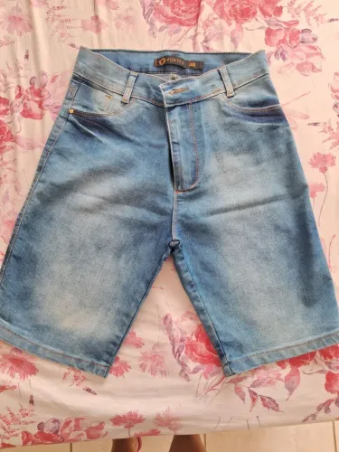 Bermuda jeans feminina nova