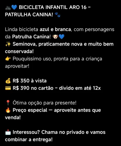 ? BICICLETA INFANTIL ARO 16 - PATRULHA CANINA! ?