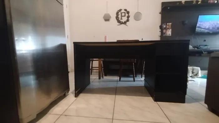 Mesa de Escritório preta C/ gaveta 
