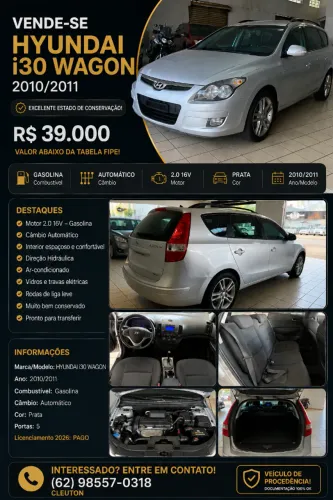 Hyundai I30CW 2.0 16V 145cv Aut. 5P 2011