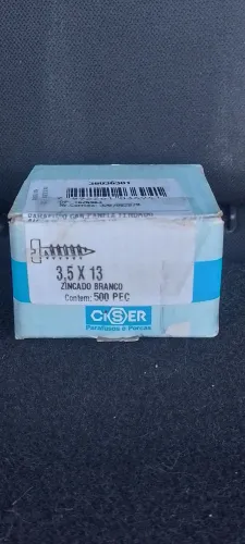 Parafusos 3,5X13 Cabeça Chata (fenda) 500 unidades