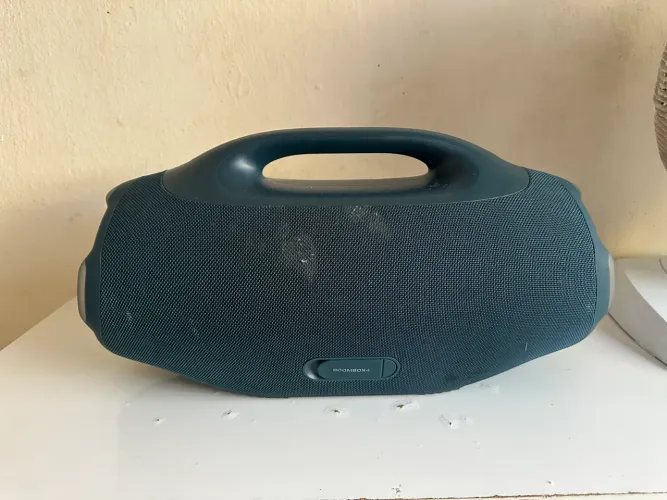 Caixa De Som Jbl Potente Bluetooth Resistente Água Azul Boombox4
