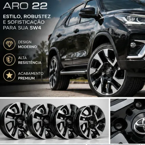 Jogo de Rodas Aro 22 Sw4 Hilux