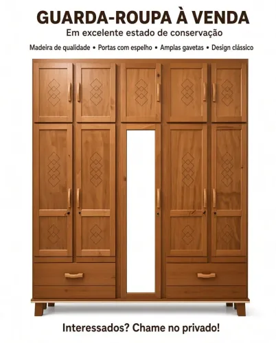 Vendo: guarda roupa de casal