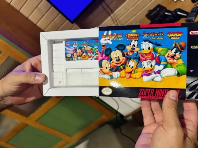 Jogos SNES Goof Troop + Magical Quest: 1, 2 e 3 (4 em 1)