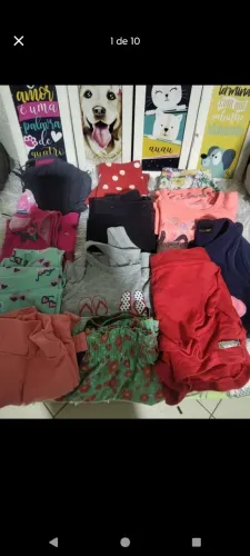 Lote de roupas infantil menina tm 3/4 anos 70 peças